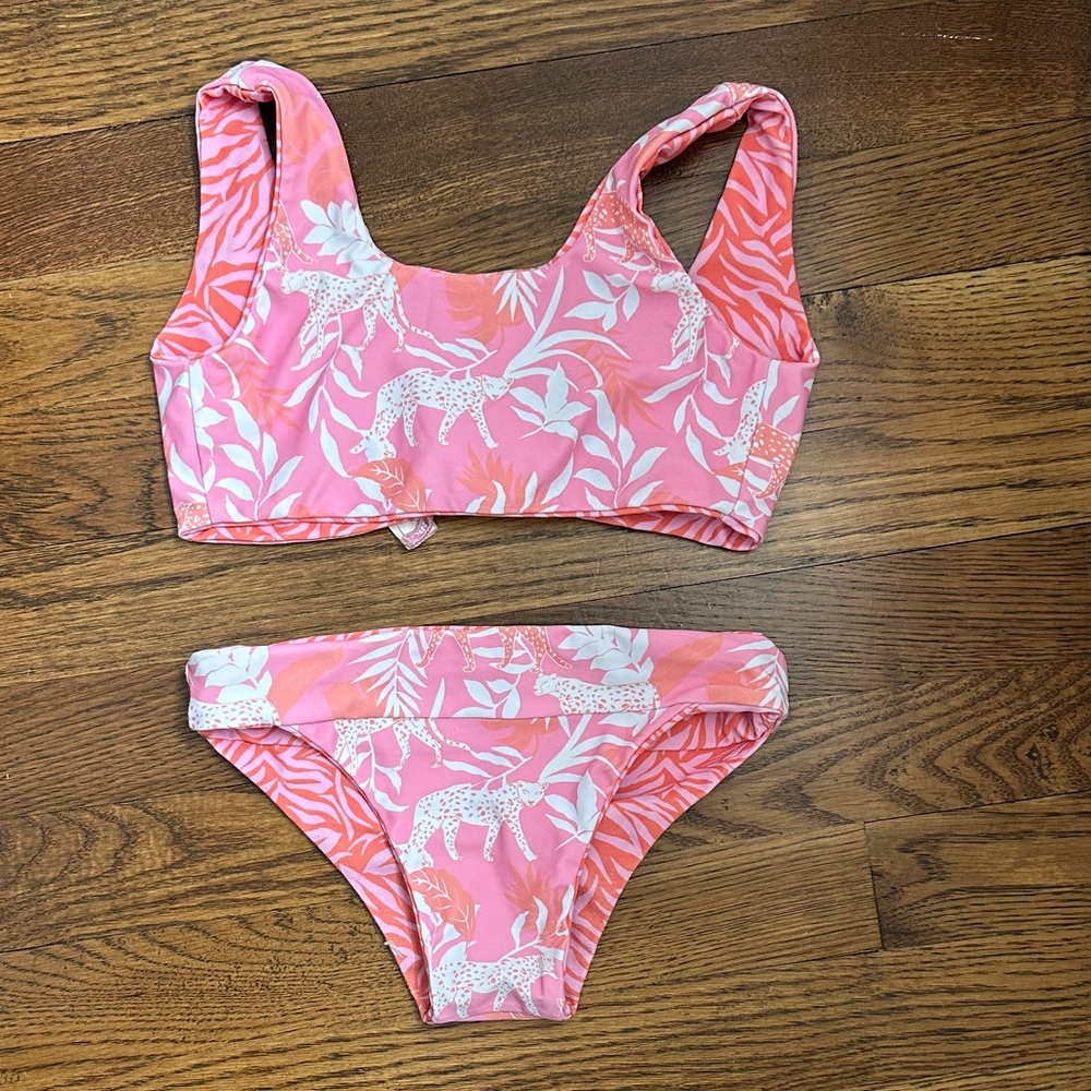 Tropical Pink Kids Bikini Set